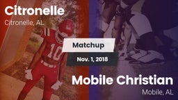 Matchup: Citronelle vs. Mobile Christian  2018
