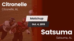 Matchup: Citronelle vs. Satsuma  2019