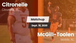 Matchup: Citronelle vs. McGill-Toolen  2020
