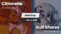 Matchup: Citronelle vs. Gulf Shores  2020
