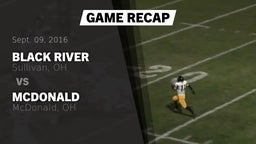 Recap: Black River  vs. McDonald  2016