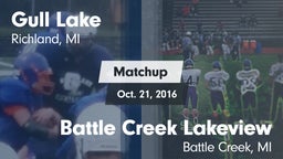 Matchup: Gull Lake vs. Battle Creek Lakeview  2016