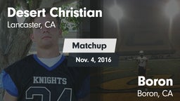 Matchup: Desert Christian vs. Boron  2016
