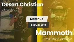 Matchup: Desert Christian vs. Mammoth  2018