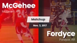 Matchup: McGehee vs. Fordyce  2017