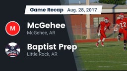 Recap: McGehee  vs. Baptist Prep 2017