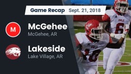Recap: McGehee  vs. Lakeside  2018