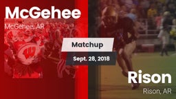 Matchup: McGehee vs. Rison  2018