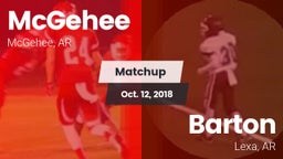 Matchup: McGehee vs. Barton  2018