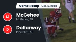 Recap: McGehee  vs. Dollarway  2018