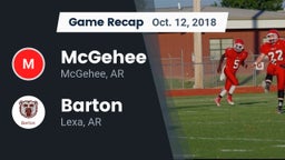 Recap: McGehee  vs. Barton  2018