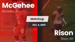 Matchup: McGehee vs. Rison  2019