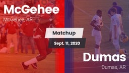 Matchup: McGehee vs. Dumas  2020