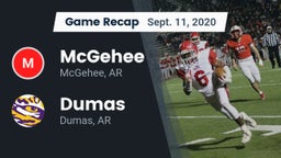 Recap: McGehee  vs. Dumas  2020