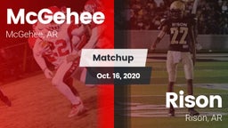 Matchup: McGehee vs. Rison  2020