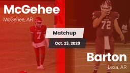 Matchup: McGehee vs. Barton  2020