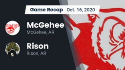 Recap: McGehee  vs. Rison  2020