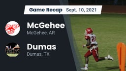 Recap: McGehee  vs. Dumas  2021