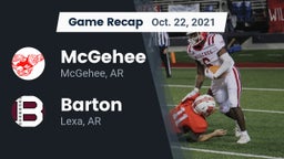 Recap: McGehee  vs. Barton  2021