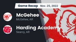 Recap: McGehee  vs. Harding Academy  2022