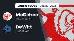 Recap: McGehee  vs. DeWitt  2023
