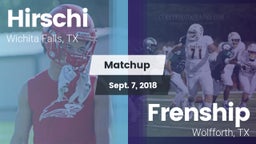 Matchup: Hirschi  vs. Frenship  2018