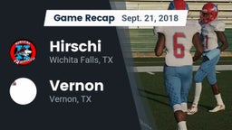 Recap: Hirschi  vs. Vernon  2018
