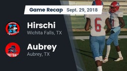 Recap: Hirschi  vs. Aubrey  2018
