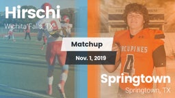 Matchup: Hirschi  vs. Springtown  2019
