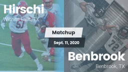 Matchup: Hirschi  vs. Benbrook  2020