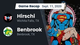 Recap: Hirschi  vs. Benbrook  2020