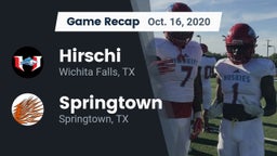 Recap: Hirschi  vs. Springtown  2020