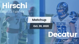 Matchup: Hirschi  vs. Decatur  2020