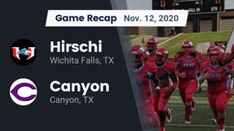 Recap: Hirschi  vs. Canyon  2020