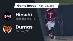 Recap: Hirschi  vs. Dumas  2021