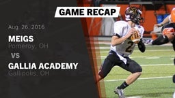 Recap: Meigs  vs. Gallia Academy 2016