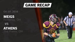 Recap: Meigs  vs. Athens  2016