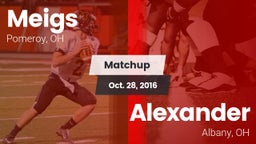 Matchup: Meigs vs. Alexander  2016