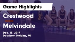 Crestwood  vs Melvindale Game Highlights - Dec. 13, 2019