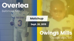 Matchup: Overlea vs. Owings Mills  2019