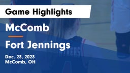 McComb  vs Fort Jennings  Game Highlights - Dec. 23, 2023