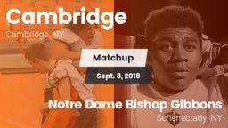 Matchup: Cambridge vs. Notre Dame Bishop Gibbons  2018