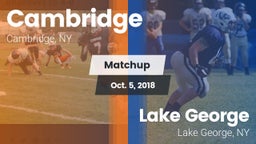 Matchup: Cambridge vs. Lake George  2018