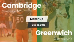 Matchup: Cambridge vs. Greenwich  2018