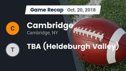 Recap: Cambridge  vs. TBA (Heldeburgh Valley) 2018