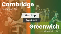 Matchup: Cambridge vs. Greenwich  2019