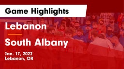 Lebanon  vs South Albany  Game Highlights - Jan. 17, 2022