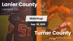Matchup: Lanier County vs. Turner County  2016