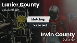 Matchup: Lanier County vs. Irwin County  2016