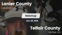 Matchup: Lanier County vs. Telfair County  2016